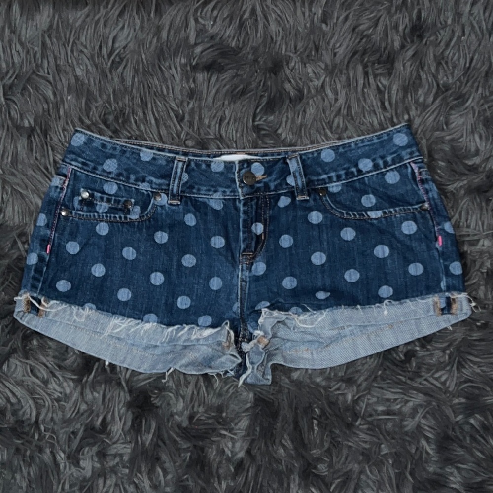 Victoria's Secret Pink Denim Cheeky Cut-off Shorts Sz 4